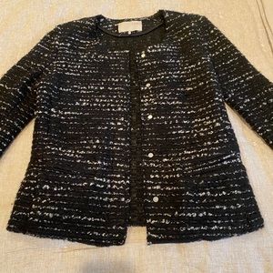 IRO black and white tweed blazer size 2